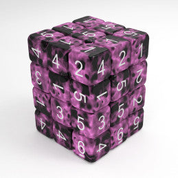 36x D6 12mm Dice - Pink Swirl