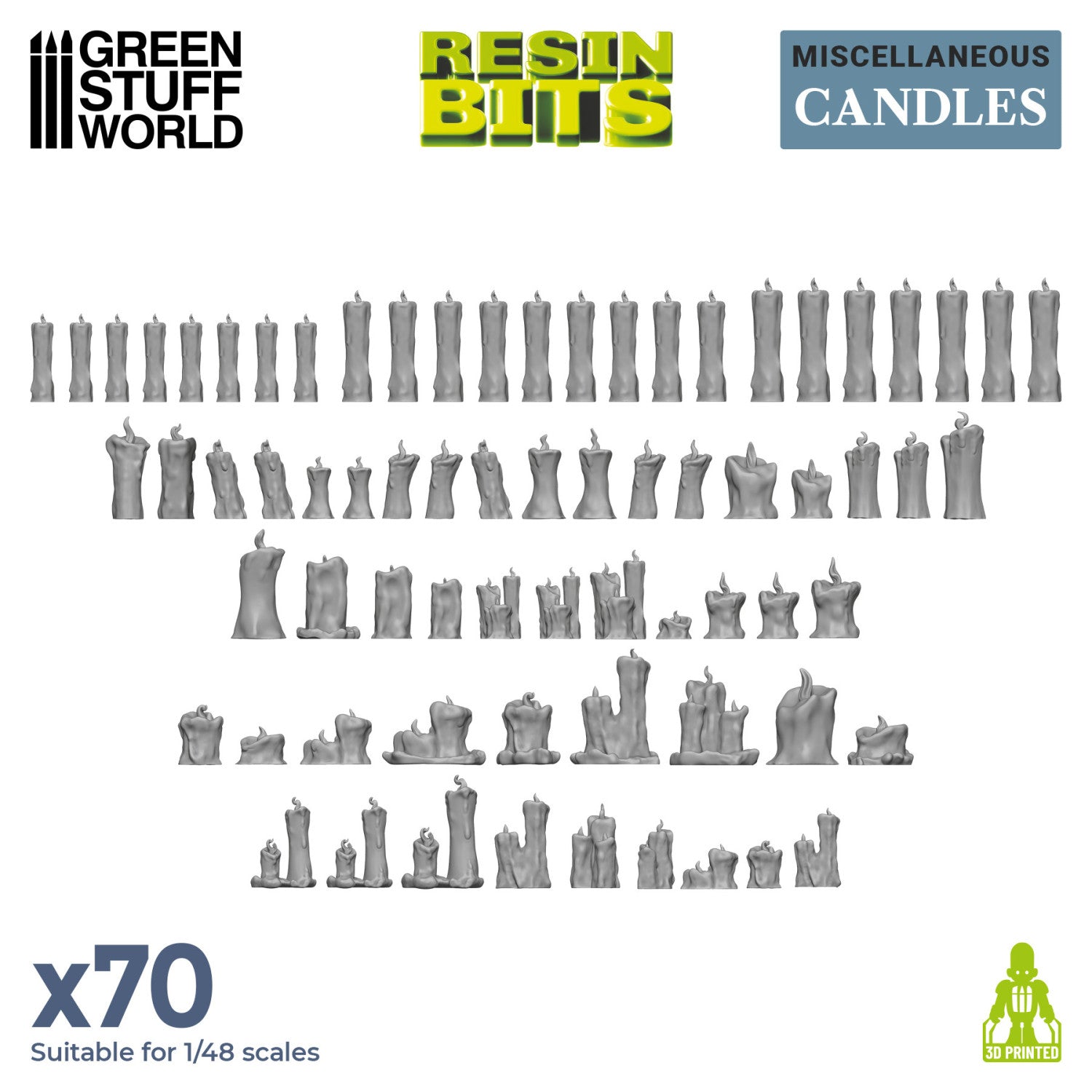 Greenstuff World: Resin Candles 1:48-1:35