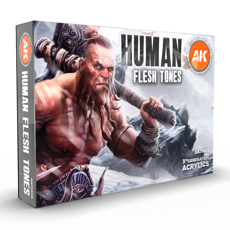AK Interactive 3G Human Flesh Tone Set