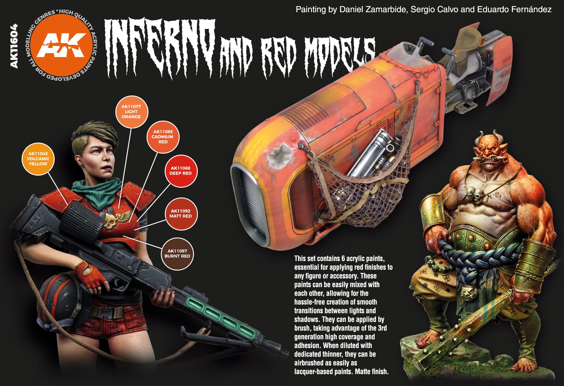 AK Interactive 3G Inferno and Red Creatures Set