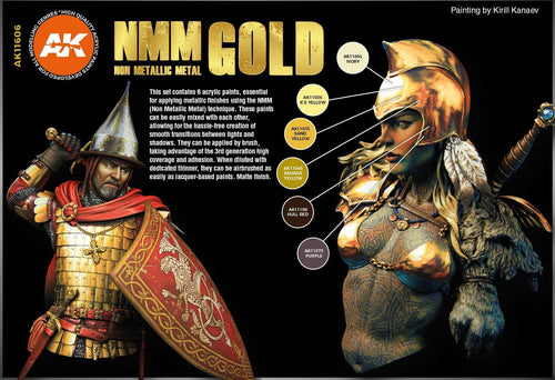 AK Interactive 3G Non Metallic Metal - Gold Set