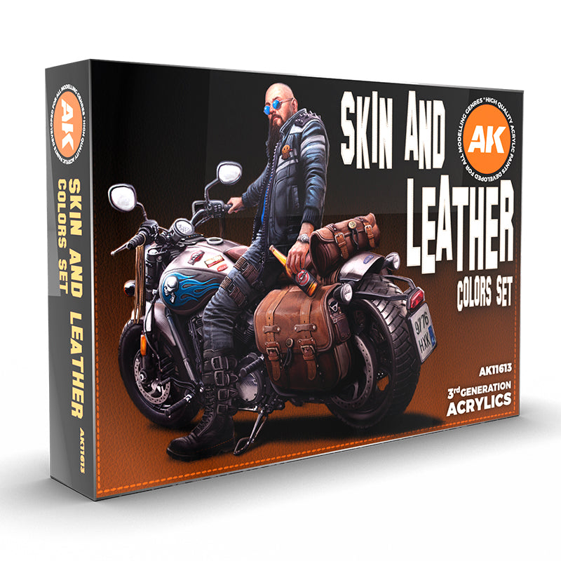 AK Interactive 3G Skin and Leather Colors Set