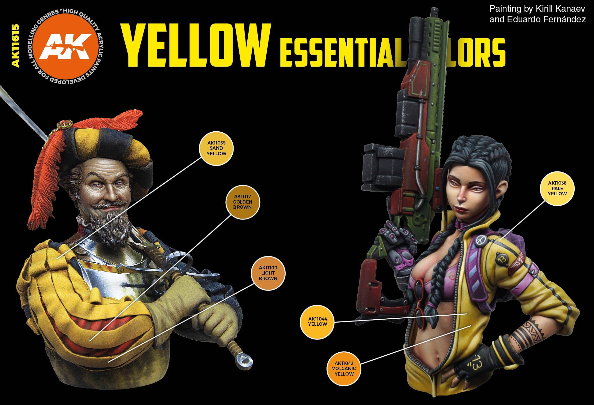 AK Interactive 3G Essential Colours - Yellow Set