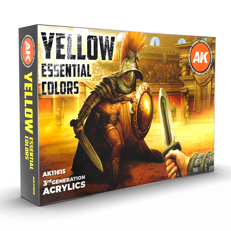 AK Interactive 3G Essential Colours - Yellow Set