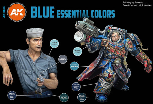 AK Interactive 3G Essential Colours - Blue Set