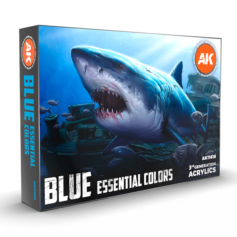AK Interactive 3G Essential Colours - Blue Set