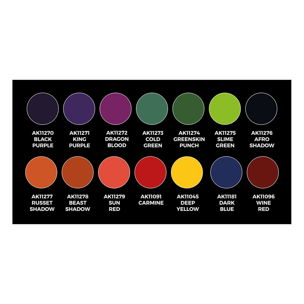 AK Interactive 3G High Pigmentation Set - 14 Colors