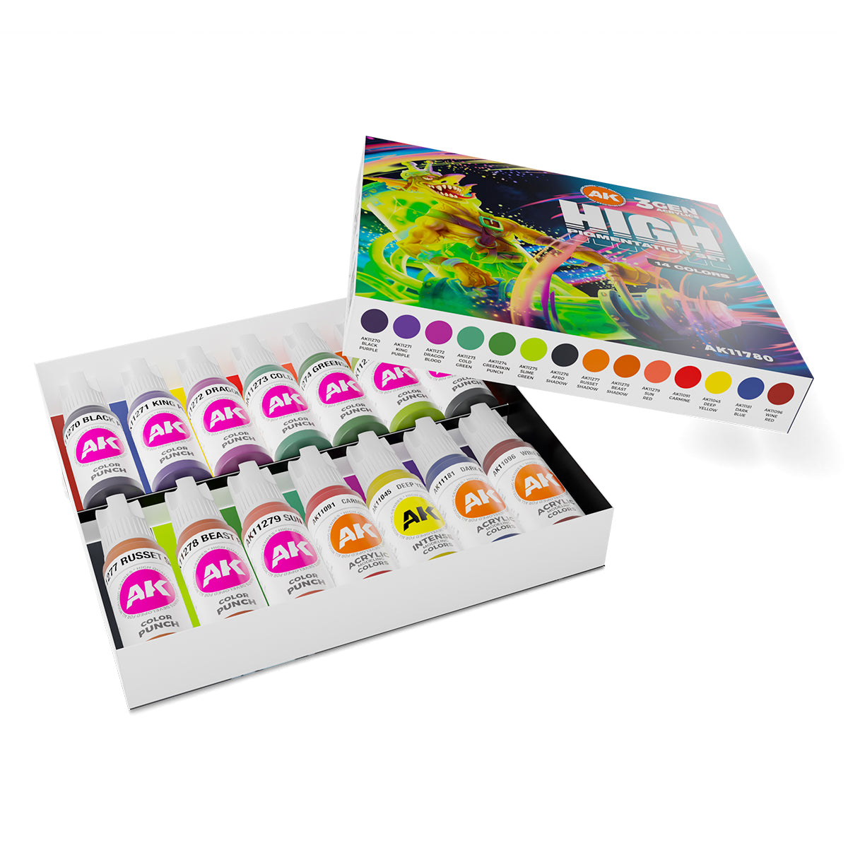 AK Interactive 3G High Pigmentation Set - 14 Colors