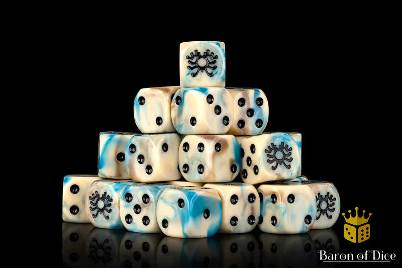 Baron of Dice - Necromantic Skeleton Rune Dice