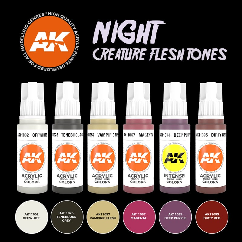 AK Interactive 3G Night Creatures Flesh Tones Set