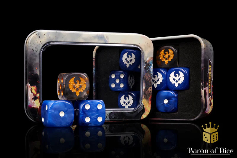 Warmachine: Cygnar Storm Legion Official Dice Set