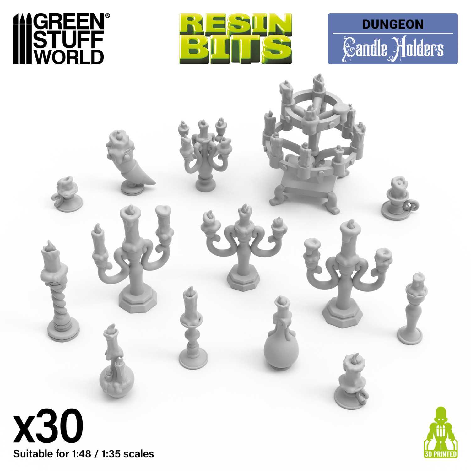 Greenstuff World: Candle holders 1:48-1:35