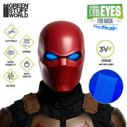 Greenstuff World: Flexible led eyes for mask - Blue