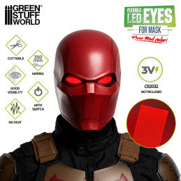 Greenstuff World: Flexible led eyes for mask - Red