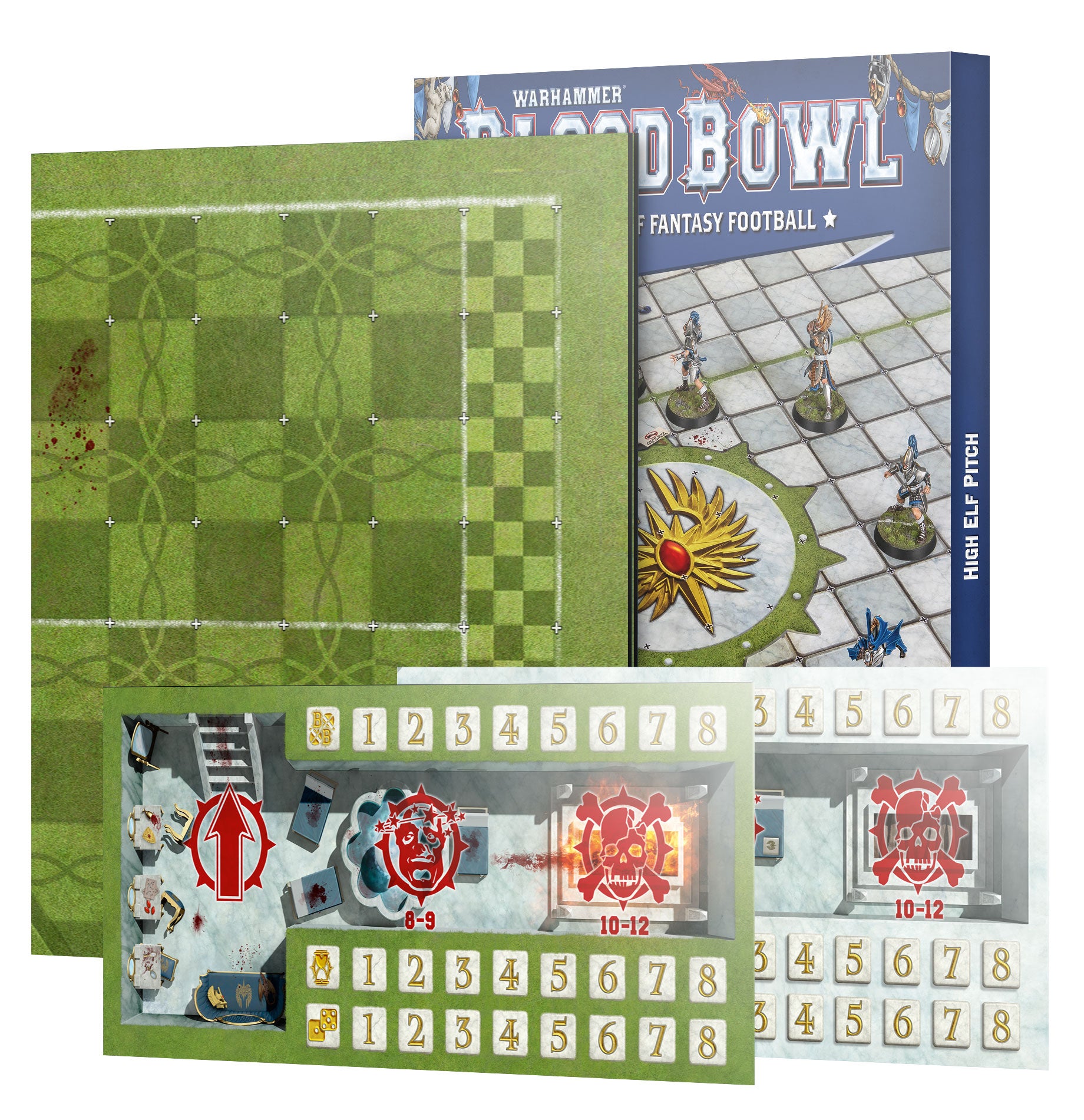 Blood Bowl: High Elf Pitch and Dugouts