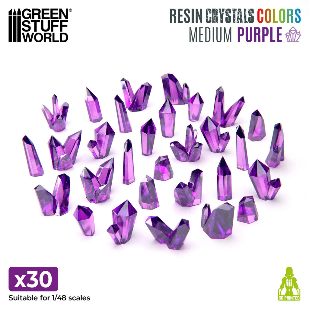 Greenstuff World: Purple Resin Crystals - Medium