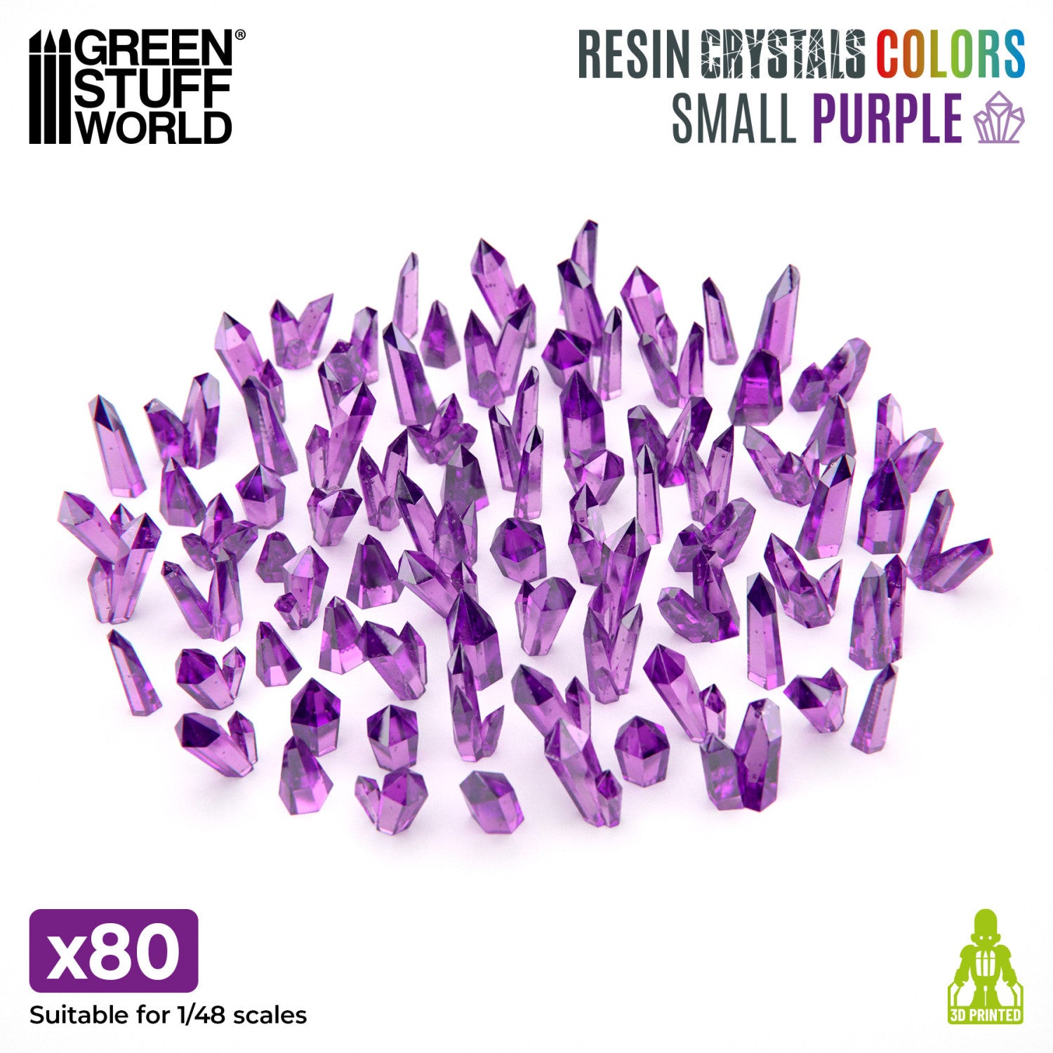 Greenstuff World: PURPLE Resin Crystals - Small