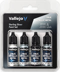 Vallejo: True Metallic Metal Sterling Silver Paint Set