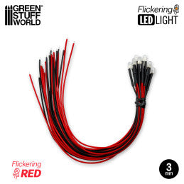 Greenstuff World: Red Flickering LED Lights 3mm