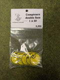 Compteurs double face jaune 1 à 20