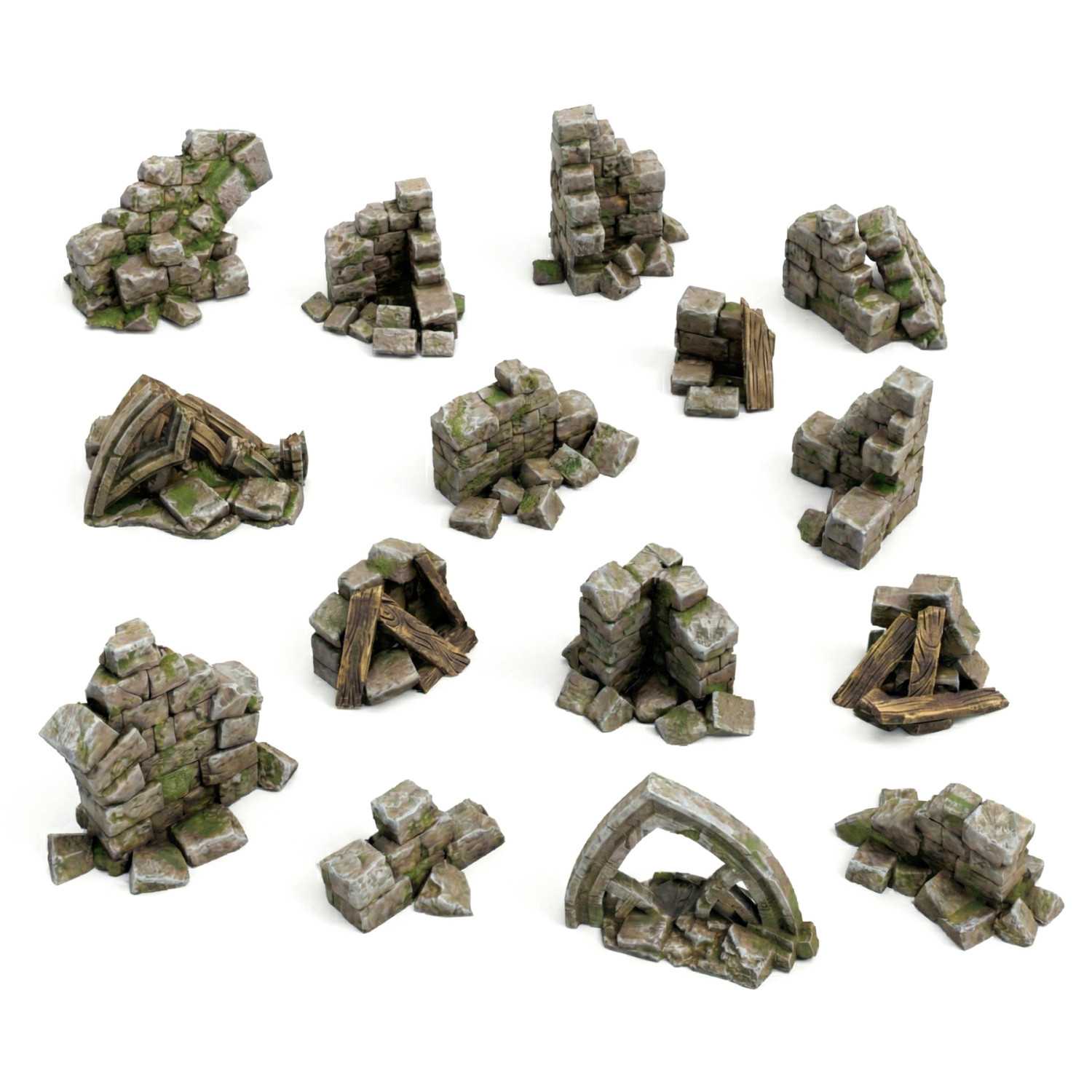 Greenstuff World: Stone wall ruins 1:48